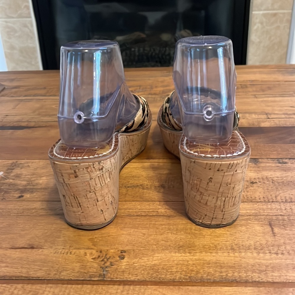 SAM Edelman sandals, leopard pattern, platform sl… - image 4